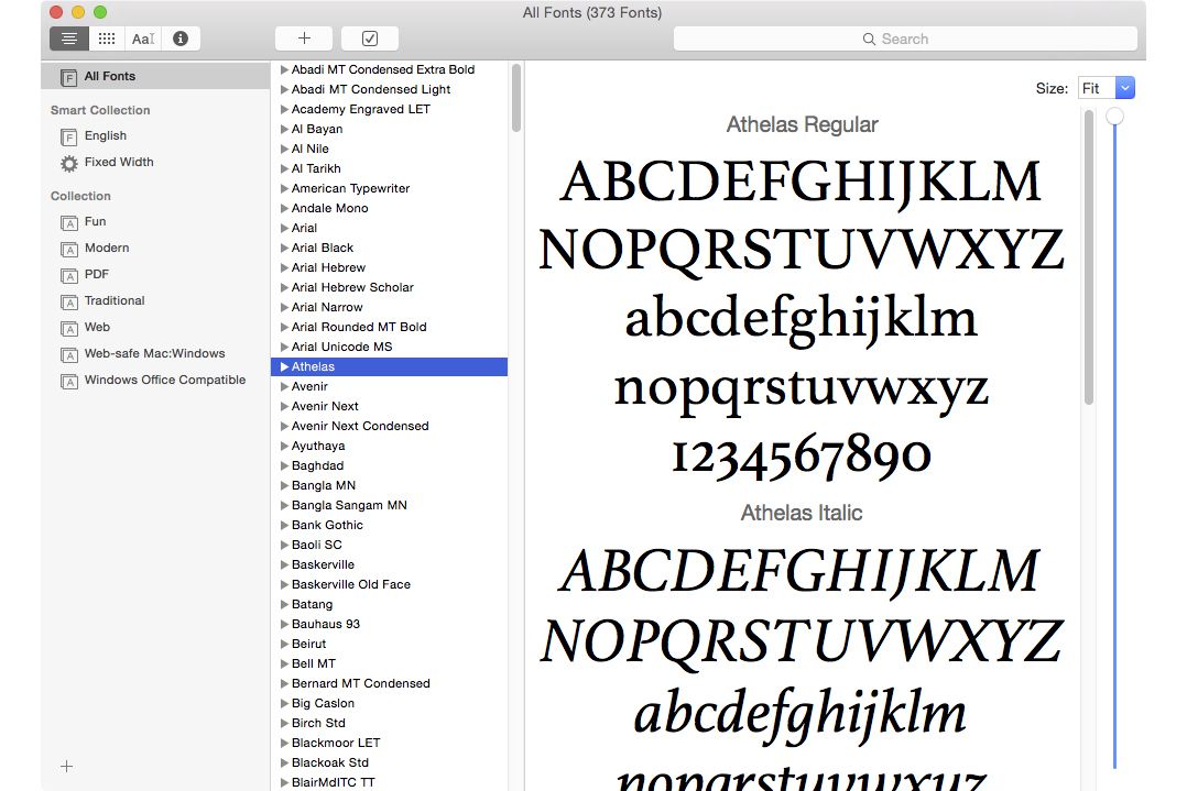 Macbook pro fonts